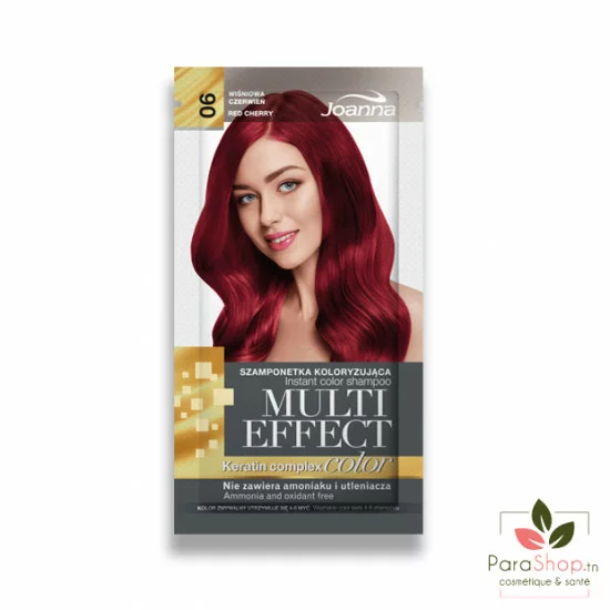 JOANNA MULTI EFFECT INSTANT COLOR SHAMPOO 06 CHERRY RED